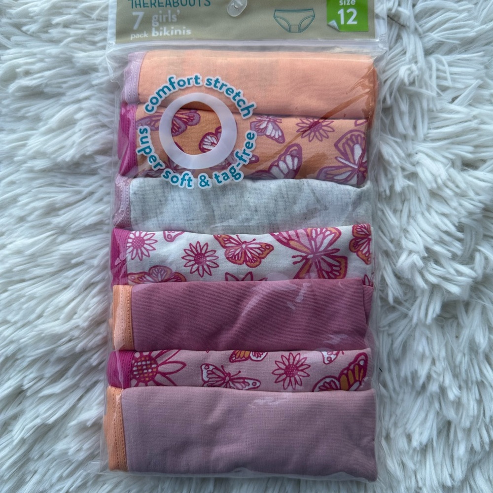 Girls' Floral Bikini Briefs - Pack of 7